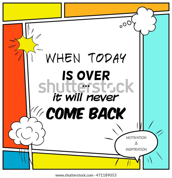 Inspirational Motivational Quote Drawn Comic Style Stock Illustration ...