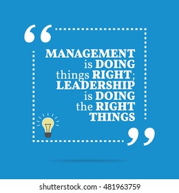 Inspirational Motivational Quote Management Doing Things Stock ...