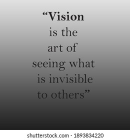 Inspirational Motivational Quote Vision Art Seeing Stock Illustration ...
