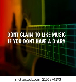 Inspirational Motivational Quotes About Real Musicians Stock