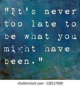 Inspirational Quote By George Eliot On Earthy Blue Background