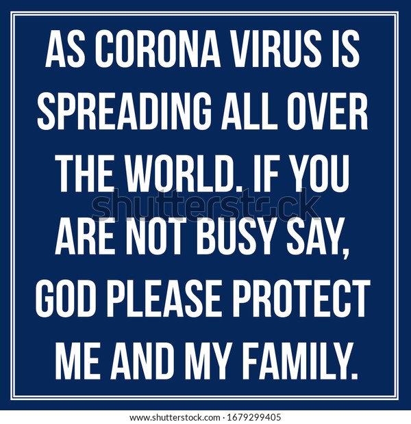 Inspirational Quote Corona Virus Spreading All Stock Illustration