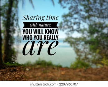 Inspirational Quote Sharing Time Nature You Stock Illustration ...