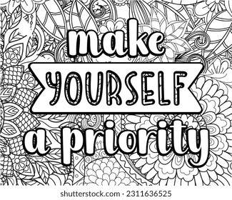 Inspirational Quotes, Quotes Coloring Page, Positive Quotes, Motivational Quotes Coloring Page. - Powered by Shutterstock