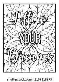 Inspirational Quotes Coloring Pages Positive Affirmations Stock ...