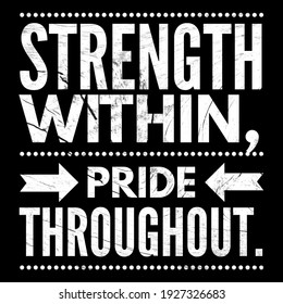 Inspirational Quotes, Fitness Quotes, Strength Within, Pride Throughout. Success Quotes. 