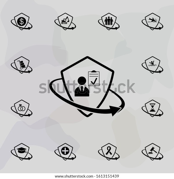 Insurance audit icon. Insurance icons universal\
set for web and\
mobile
