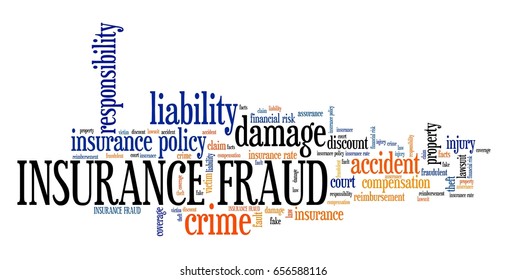 Insurance Fraud - Financial Crime. Tag Cloud Concept.