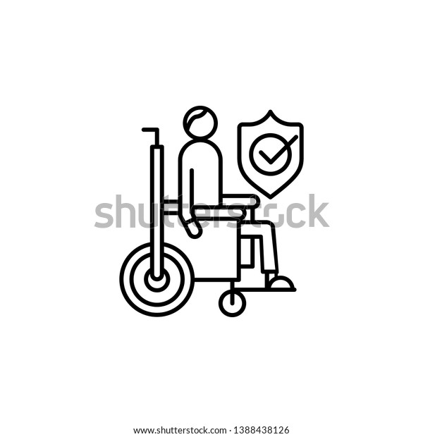 insurance, protection, disability icon. Element of\
insurance icon. Thin line icon for website design and development,\
app development. Premium\
icon