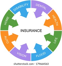 Insurance Word Circle Concept Great Terms Stock Illustration 179664563 ...