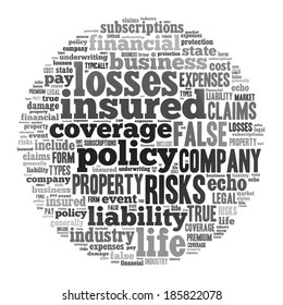 insurance word cloud conceptual image