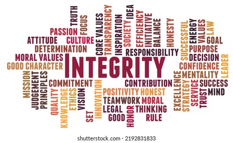 Integrity Word Cloud Concept On White Stock Illustration 2192831833 ...