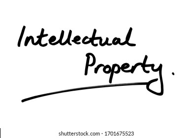 Intellectual Property Handwritten On A White Background.