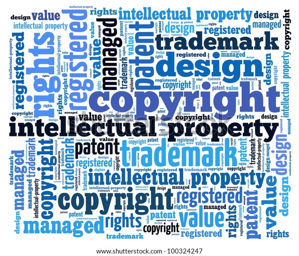 intellectual-property-related-words-word-collage-stock-illustration