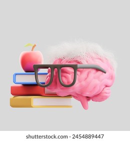 Intelligence mind brain 3d illustration