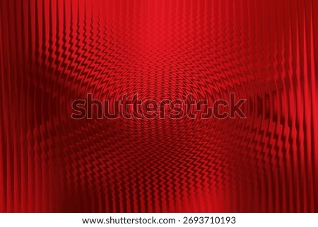 An intense abstract composition dominated by shades of red, showcasing a central ripple effect surrounded by vertical lines, evoking a feeling of powerful energy and dynamic motion.
