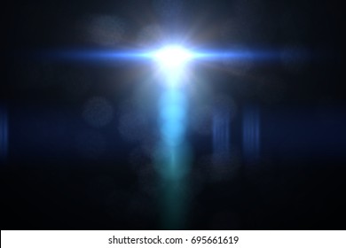 Intense Blue Lens Flare Effect Overlay Stock Illustration Shutterstock