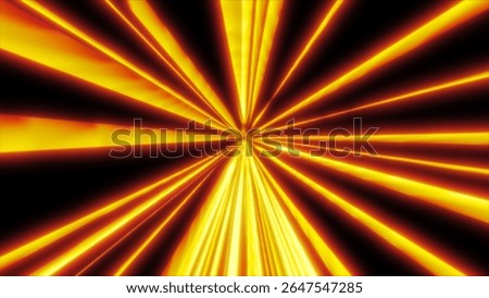 Intense golden rays exploding from a central point with a fiery radiance, creating a heat-like tunnel effect.