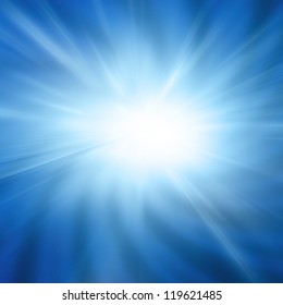 Intense Sun On Soft Blue Background Stock Illustration 119621485 