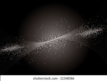 Inter Galactic Abstract Star Background In Silver And Black