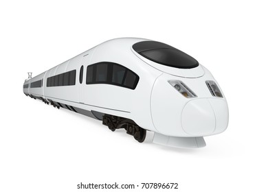 Intercity Train Isolated. 3D Rendering