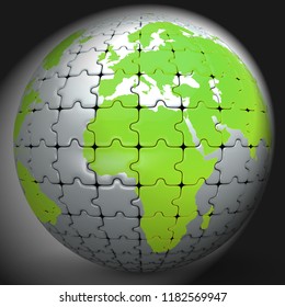 Interconnected Globe World Technology Link 3d Rendering Shows Worldwide Trade Or Connectivity Through A Global Network
