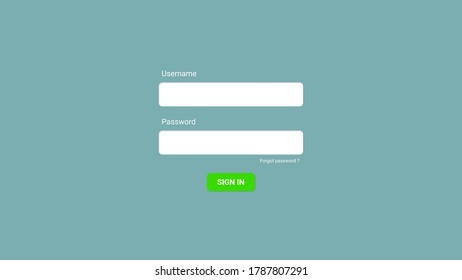 Interface Of Password Box On Login Background. Online Username And Passwords. Template Or Example