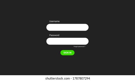 Interface Of Password Box On Login Background. Online Username And Passwords. Template Or Example