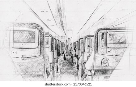 1,063 Plane interior sketch Images, Stock Photos & Vectors | Shutterstock