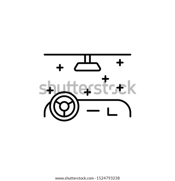 Interior car carwash icon. Element of car wash thin\
line icon