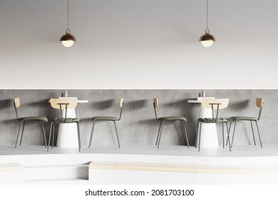 Interior Coffee Shop Wall Mockup - 3d Rendering, 3d Illustration 