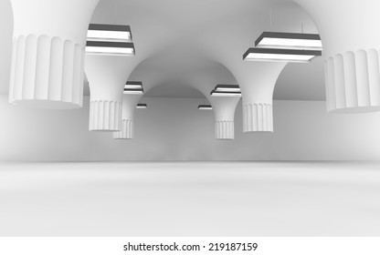 interior with columns.