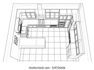 7,482 Kitchen Cabinet Drawing Images, Stock Photos & Vectors | Shutterstock