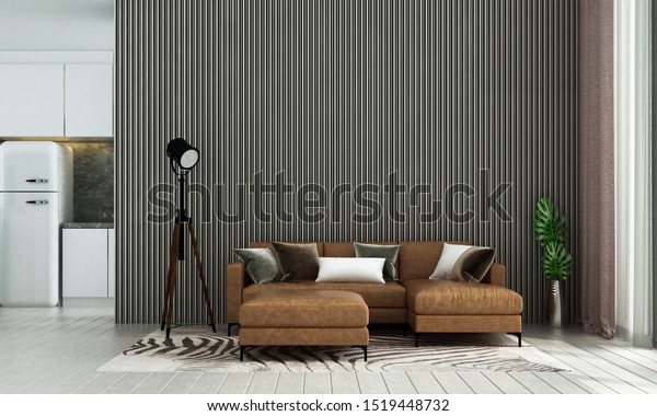 Interior Design Space Modern Living Room Stock Illustration 1519448732