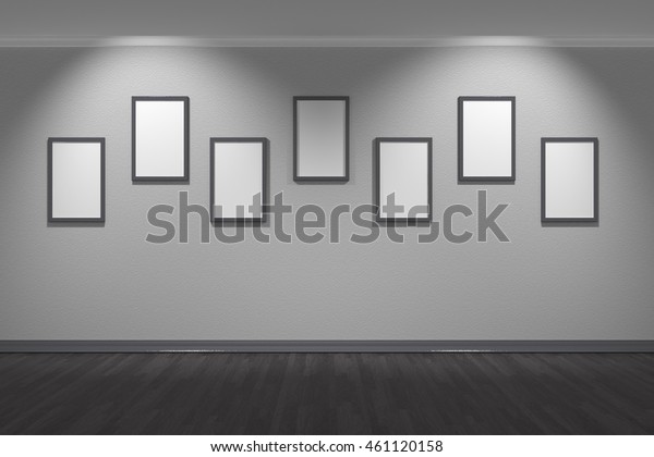 Interior Gray White Stucco Wall Black Backgrounds Textures