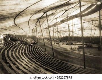 Interior Of Large Circus Tent Without Audience Or Performers. 1907.