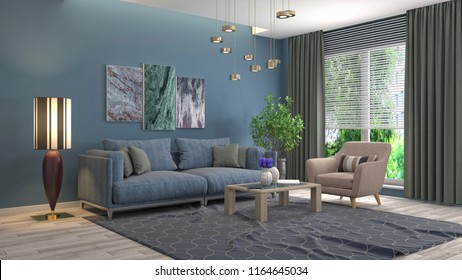 Loft Style Bedroom 3d Rendering Imagethere Stock Illustration 691001245