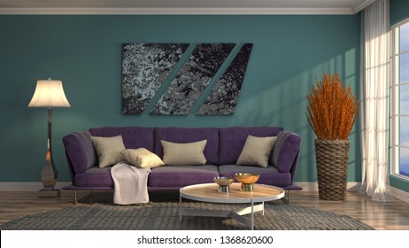 Stylish Scandinavian Living Room Interior Modern Stock Photo (Edit Now ...