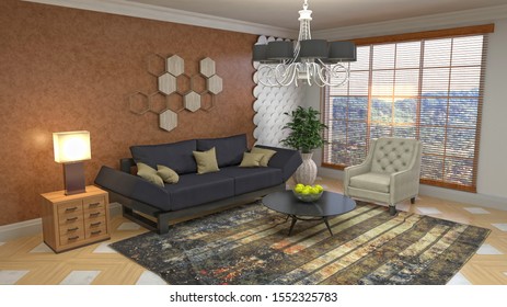 Modern Loft Open Space Apartment Wooden Stock Photo (Edit Now ...