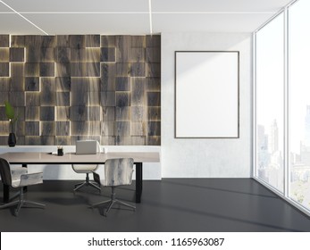 Interior Manager Office White Walls Original Stock Illustration ...