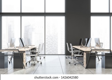 Modern Open Space Office Interior White Stock Illustration 1369664666 ...