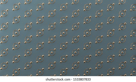 Interior pattern, architectural background. 3d illustration, 3d rendering.