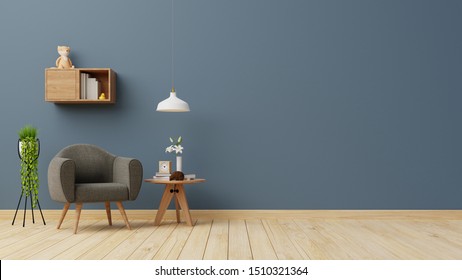 Interior Poster Mock Up Living Room With Colorful White Sofa . 3D Rendering. 