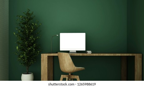 The interior relax space 3d rendering and background minimal