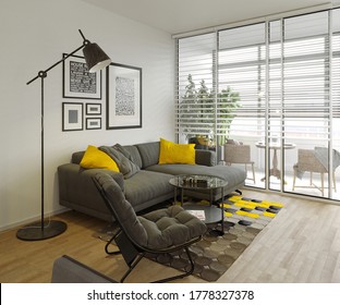 Interior Renderings Of Small Appartment - 3d Rendering