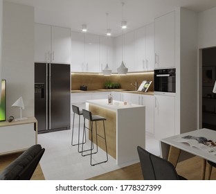 Interior Renderings Of Small Appartment - 3d Rendering