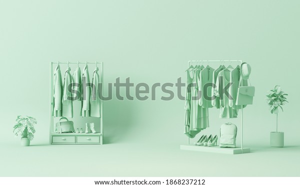 Interior of the room in plain monochrome\
pastel blue color with furnitures and room accessories. Light\
background with copy space. 3D rendering for web page, presentation\
or picture frame\
backgrounds.