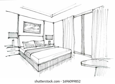 Interior Sketch - Bed Room