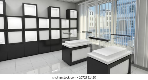 Small Boutique Interior Stock Illustrations Images