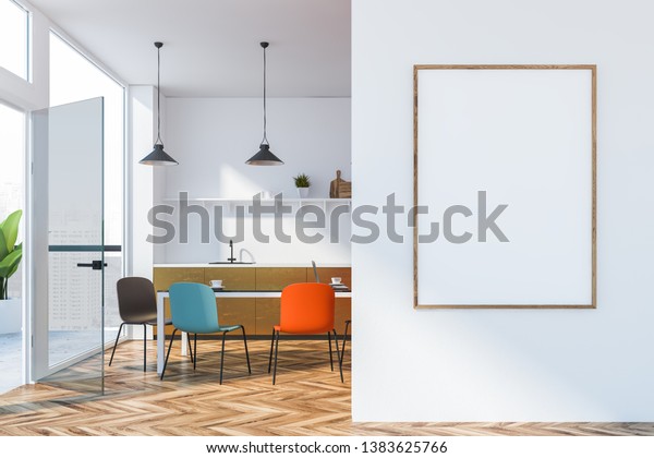 Interior Stylish Kitchen Beige Countertops Table Stock Image